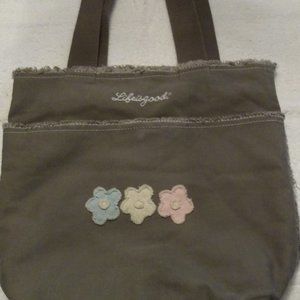 Vintage "LifeIsGood" Canvas Shouder Bag/Handbag